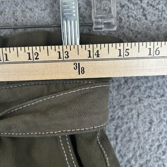Free People l Splendor In The Grass Army Green Mini Skirt Size Medium 30" - Picture 4 of 6